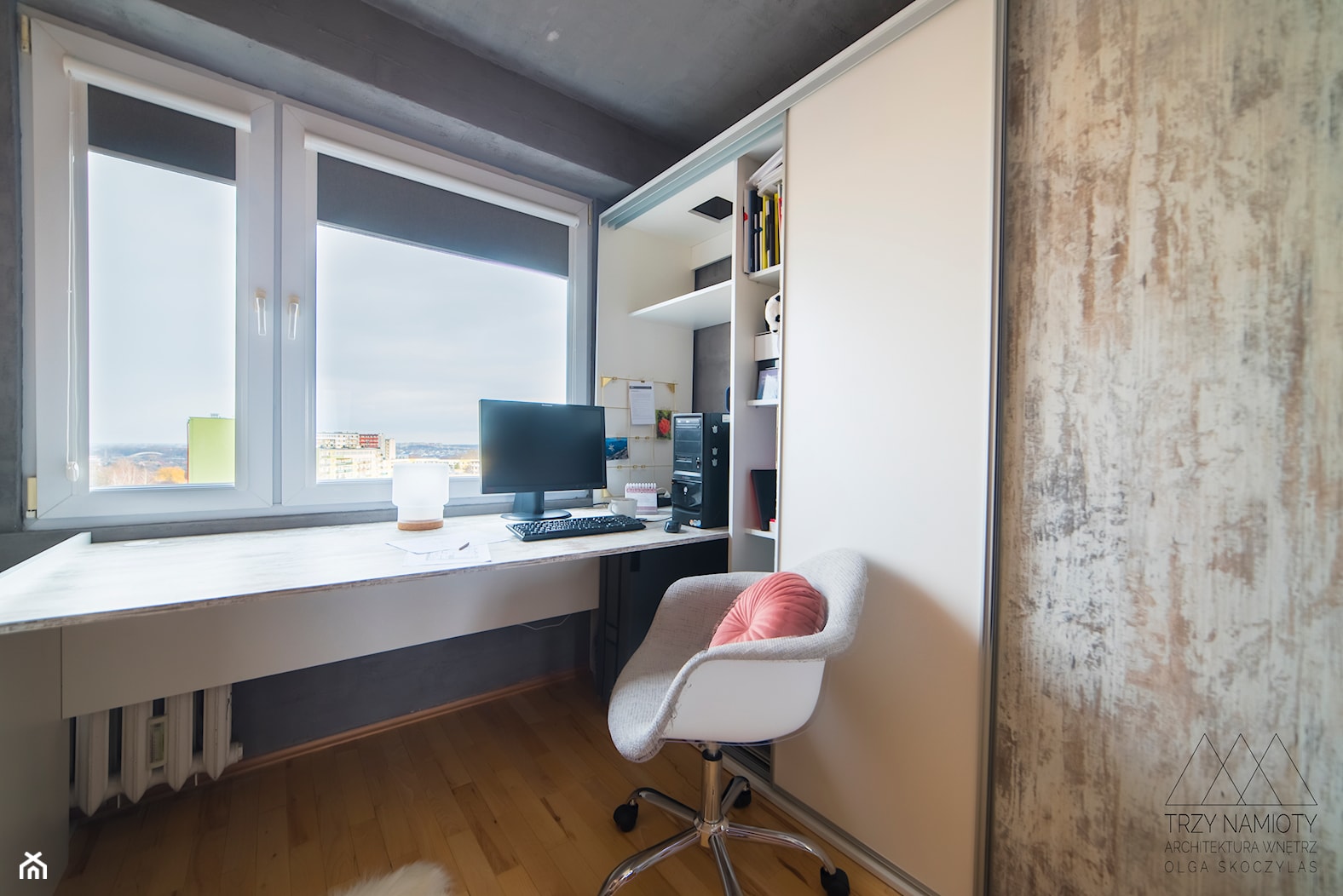 Mieszkanie w wielkiej płycie - Biuro, styl nowoczesny - zdjęcie od Trzy Namioty - Homebook