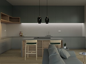 Kuchnia z salonem w domu w Zalesiu Dolnym - Kuchnia, styl skandynawski - zdjęcie od VenaConcept