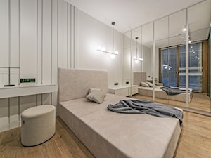 Projekt mieszkanie w Gdańsku - styl nowoczesny - sypialnia biała - zdjęcie od Le-DESIGN