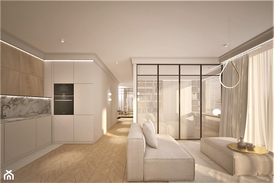 Projekt mieszkanie w Gdańsku - Oliva- salon klasyczny - zdjęcie od Le-DESIGN