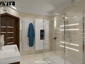 Nowoczesna łazienka ze spiekami - zdjęcie od ARTVIZ Pracownia Projektowa WROCŁAW