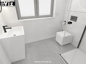 Minimalistyczna łazienka dla gości - zdjęcie od ARTVIZ Pracownia Projektowa WROCŁAW