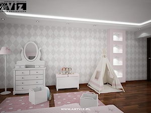 Romantyczny pokój dla dziewczynki - zdjęcie od ARTVIZ Pracownia Projektowa WROCŁAW