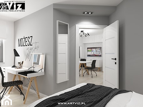 Aranżacje wnętrz - Sypialnia: Mieszkanie dla singla - ARTVIZ Pracownia Projektowa WROCŁAW. Przeglądaj, dodawaj i zapisuj najlepsze zdjęcia, pomysły i inspiracje designerskie. W bazie mamy już prawie milion fotografii!