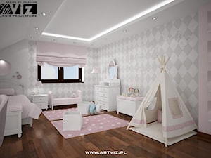 Romantyczny pokój dla dziewczynki - zdjęcie od ARTVIZ Pracownia Projektowa WROCŁAW