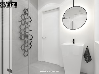 Minimalistyczna łazienka dla gości