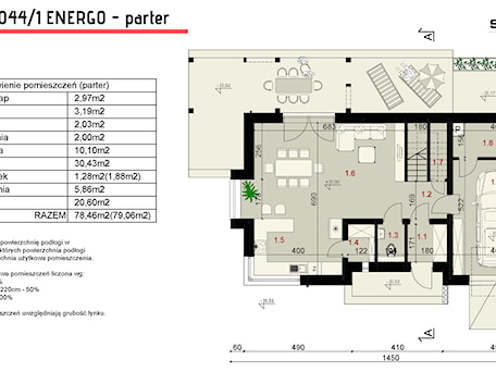 Aranżacje wnętrz - Domy: SEJ-PRO 044/1 ENERGO - SEJPRO Biuro Projektowe. Przeglądaj, dodawaj i zapisuj najlepsze zdjęcia, pomysły i inspiracje designerskie. W bazie mamy już prawie milion fotografii!