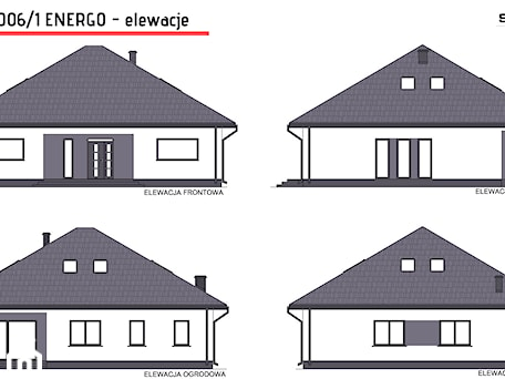 Aranżacje wnętrz - Domy: SEJ-PRO 006/1 ENERGO - SEJPRO Biuro Projektowe. Przeglądaj, dodawaj i zapisuj najlepsze zdjęcia, pomysły i inspiracje designerskie. W bazie mamy już prawie milion fotografii!