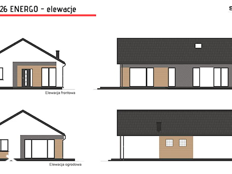 Aranżacje wnętrz - Domy: SEJ-PRO 026 ENERGO - SEJPRO Biuro Projektowe. Przeglądaj, dodawaj i zapisuj najlepsze zdjęcia, pomysły i inspiracje designerskie. W bazie mamy już prawie milion fotografii!