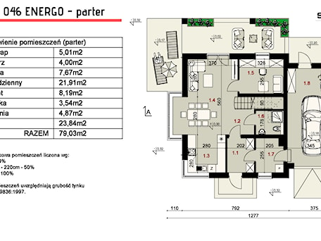 Aranżacje wnętrz - Domy: SEJ-PRO 046 ENERGO - SEJPRO Biuro Projektowe. Przeglądaj, dodawaj i zapisuj najlepsze zdjęcia, pomysły i inspiracje designerskie. W bazie mamy już prawie milion fotografii!