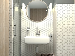 Gista Apartment - Średnia bez okna łazienka, styl skandynawski - zdjęcie od TomaszKnapik