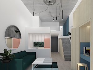 Mikro mieszkanie we Wrocławiu / 25m2+antresola - Salon, styl minimalistyczny - zdjęcie od Martyna Sprengel