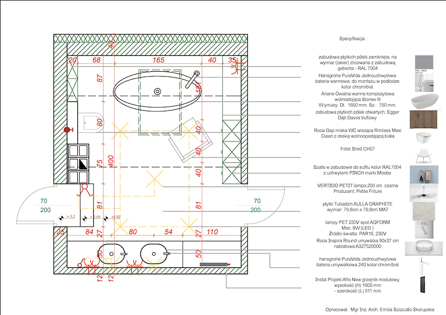 PRAGA - Łazienka, styl nowoczesny - zdjęcie od E.Space Studio