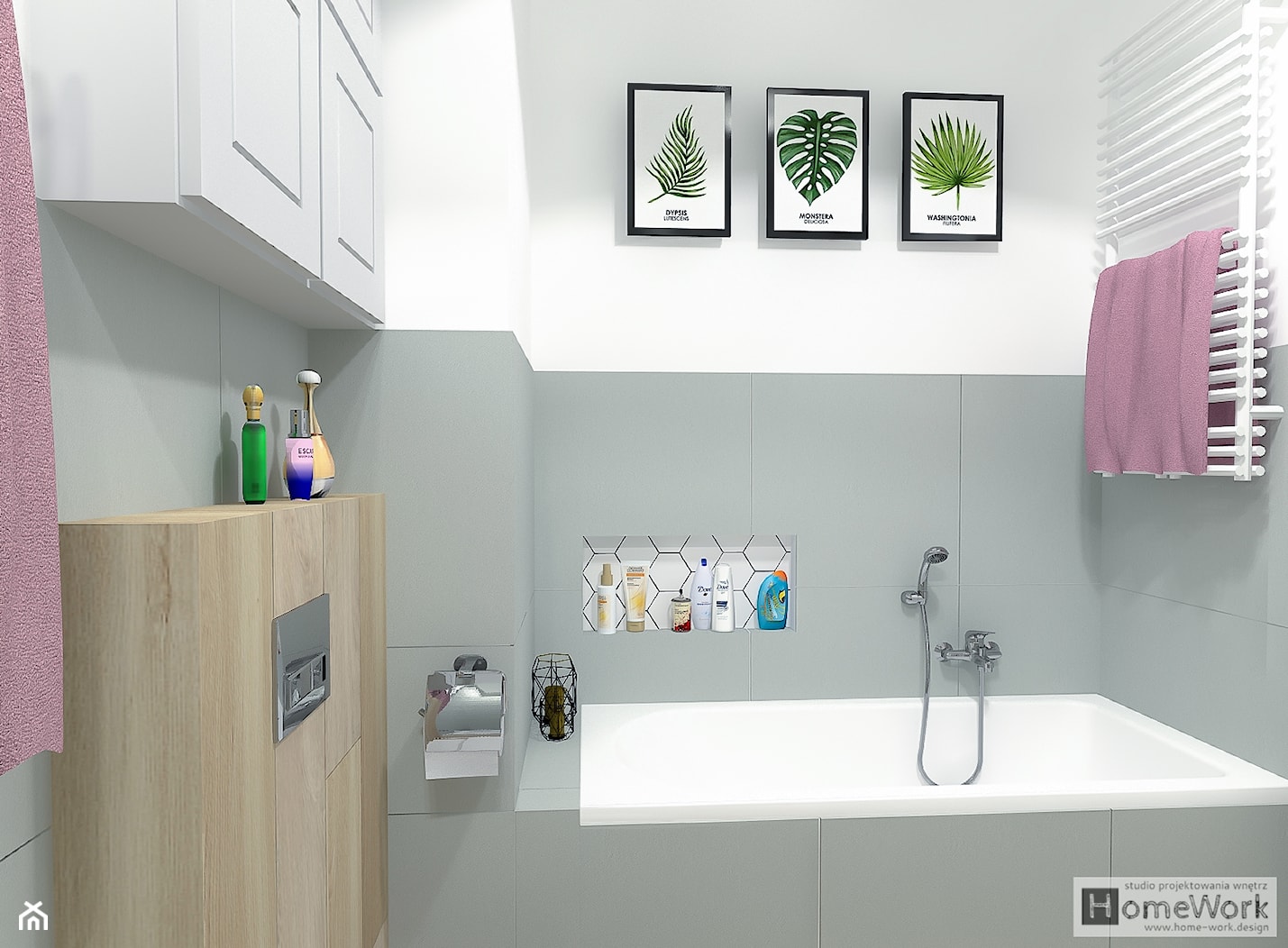 Przytulne Scandi - łazienka - zdjęcie od Home-Work studio projektowania wnętrz - Homebook