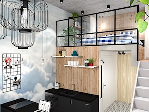 Loft w chmurach - kuchnia z jadalnią - zdjęcie od Home-Work studio projektowania wnętrz