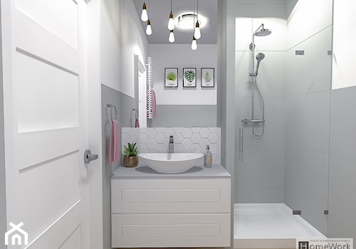 Przytulne Scandi - łazienka - zdjęcie od Home-Work studio projektowania wnętrz