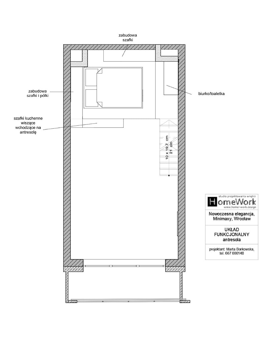 Nowoczesna elegancja z loftowym sznytem - zdjęcie od Home-Work studio projektowania wnętrz