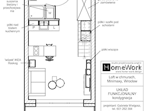 Loft w chmurach - układ funkcjonalny kondygnacja - zdjęcie od Home-Work studio projektowania wnętrz