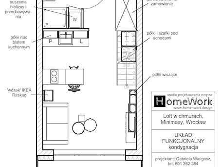 Aranżacje wnętrz - Salon: Loft w chmurach - układ funkcjonalny kondygnacja - Home-Work studio projektowania wnętrz. Przeglądaj, dodawaj i zapisuj najlepsze zdjęcia, pomysły i inspiracje designerskie. W bazie mamy już prawie milion fotografii!