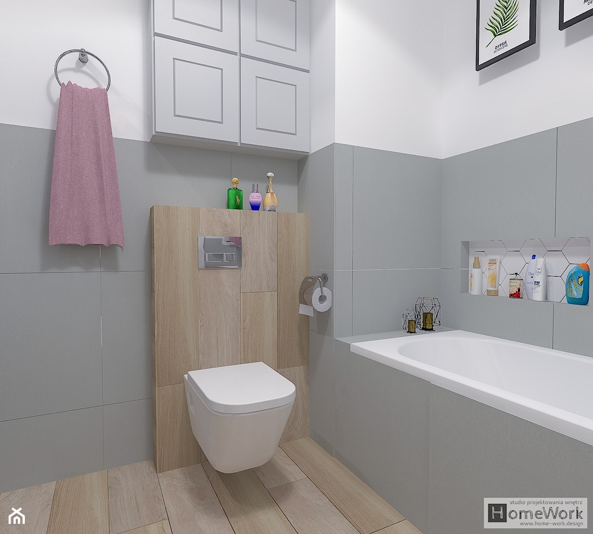 Przytulne Scandi - łazienka - zdjęcie od Home-Work studio projektowania wnętrz - Homebook