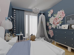 SŁONECZNE MIESZKANIE - Średni biały niebieski pokój dziecka dla dziecka dla chłopca dla dziewczynki, styl nowoczesny - zdjęcie od ARCHITEKTURA I WNĘTRZA