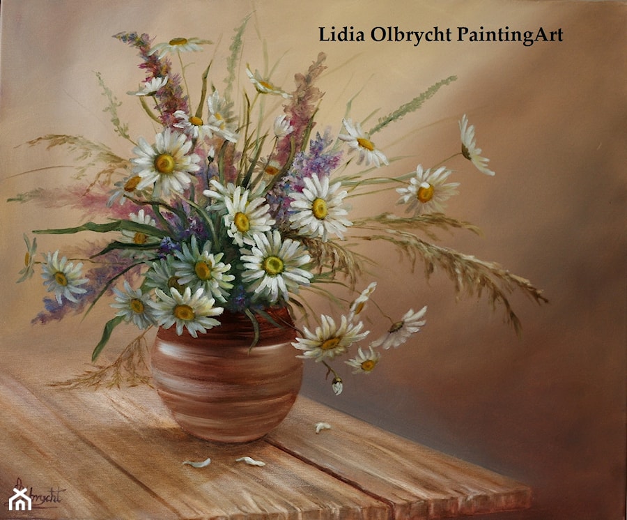 KWIATY KOLOROWE BUKIETY - Salon - zdjęcie od Lidia Olbrycht Painting Art