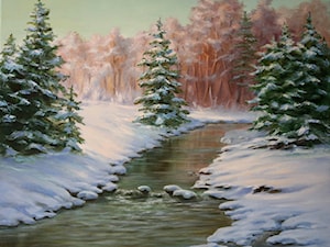 Pejzaż Zimowy - zdjęcie od Lidia Olbrycht Painting Art