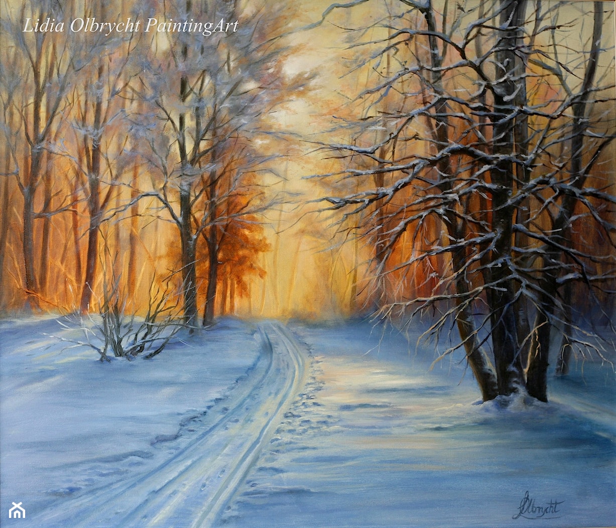 Pejzaż zimowy - zdjęcie od Lidia Olbrycht Painting Art - Homebook