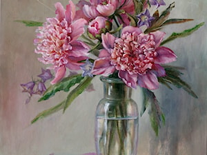 Kwiaty Różowe Piwonie - zdjęcie od Lidia Olbrycht Painting Art