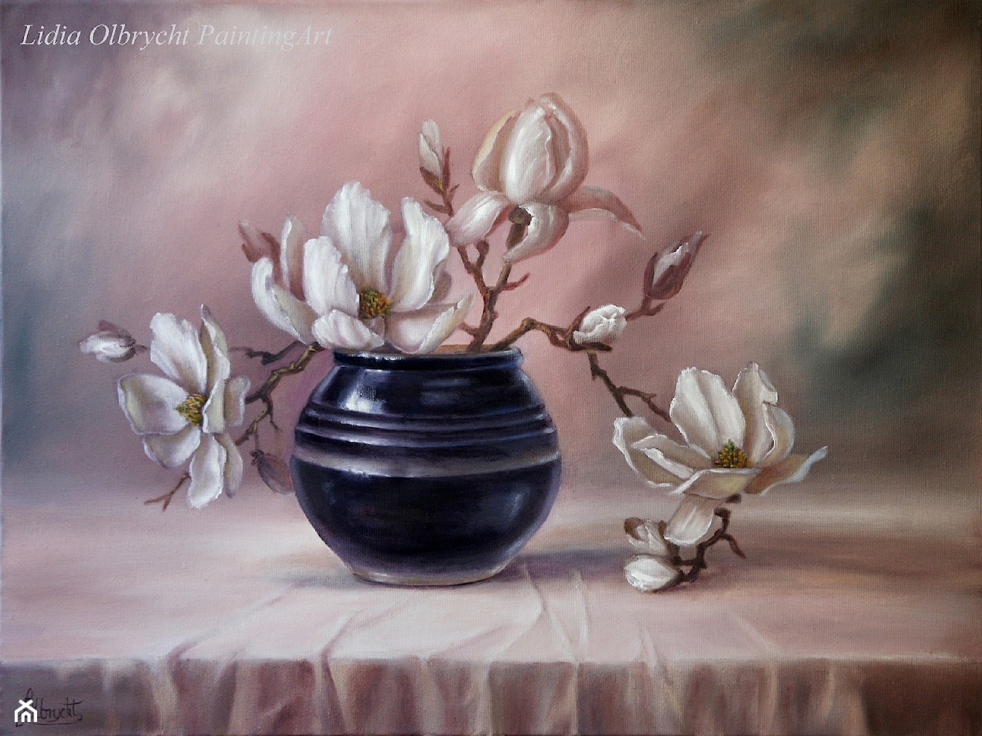 Kwiaty Magnolii - zdjęcie od Lidia Olbrycht Painting Art - Homebook