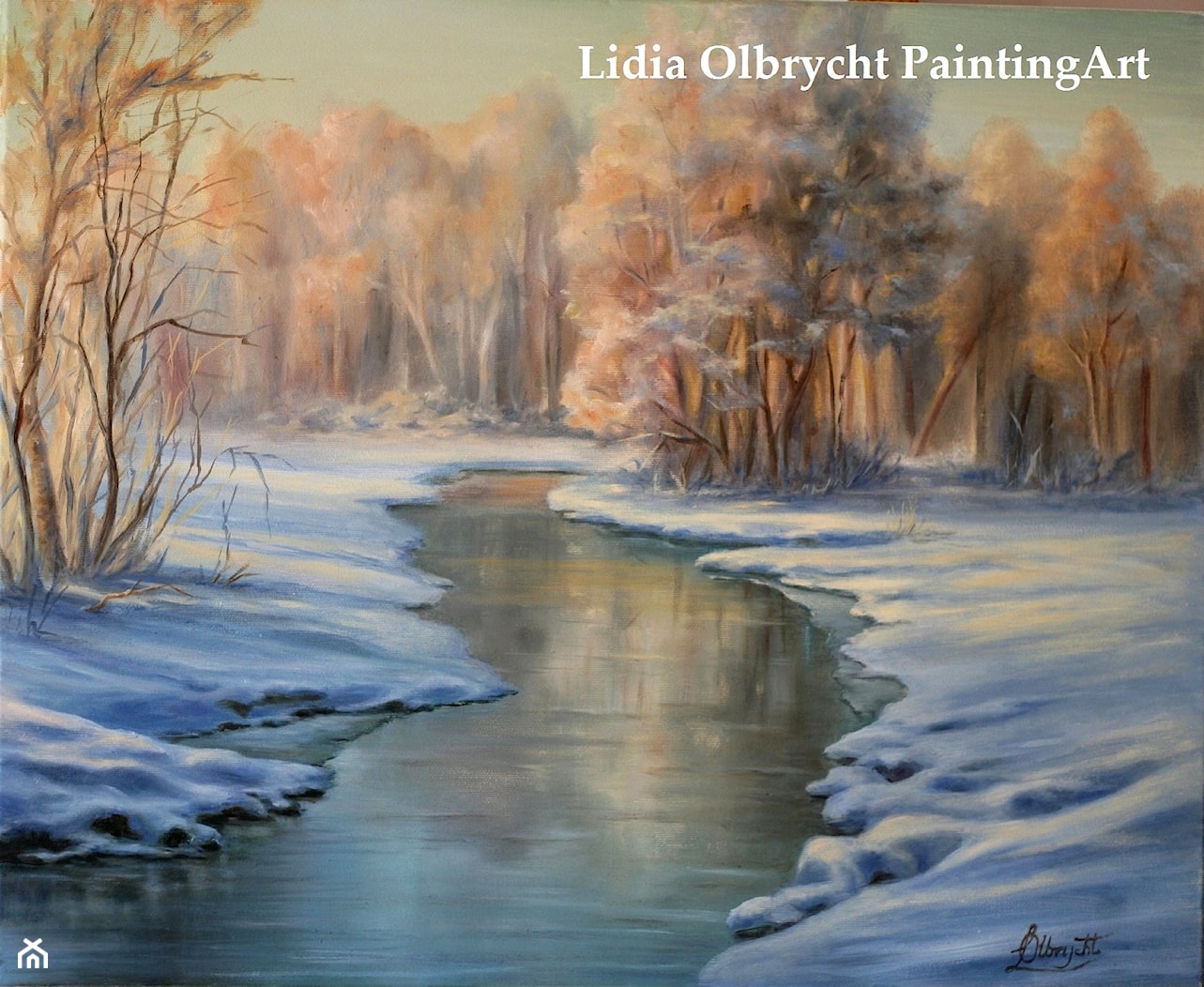 Pejzaż Zimowy - zdjęcie od Lidia Olbrycht Painting Art - Homebook