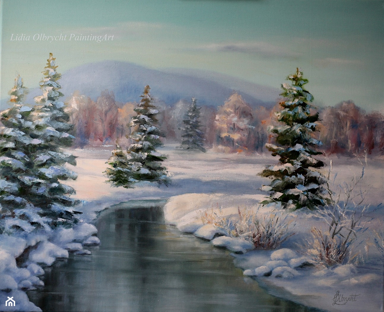 Pejzaż zimowy - zdjęcie od Lidia Olbrycht Painting Art - Homebook