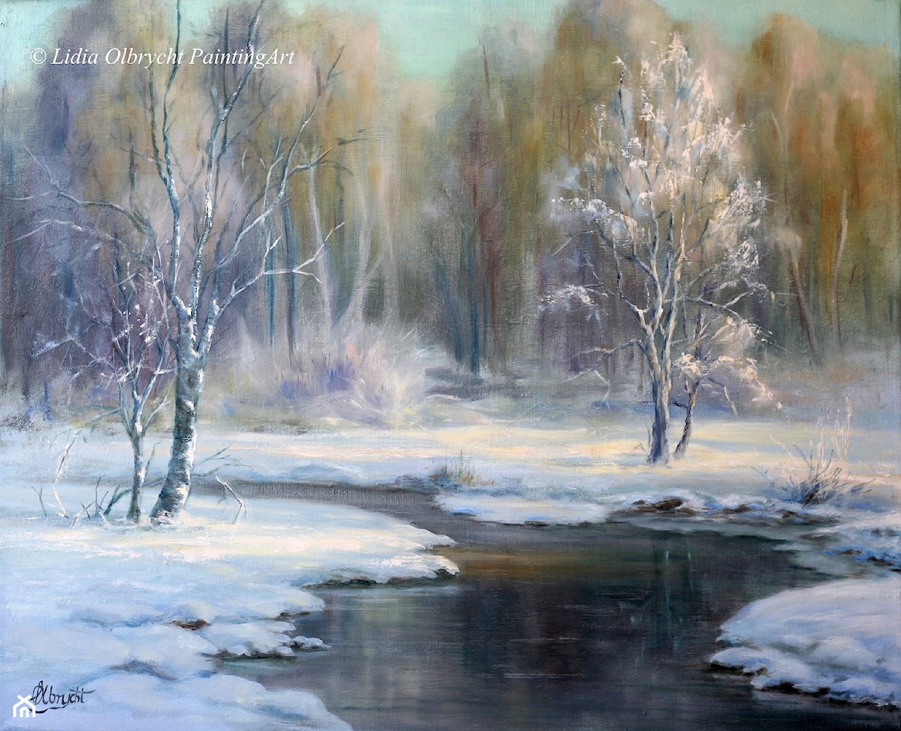 Pejzaż Zimowy - zdjęcie od Lidia Olbrycht Painting Art - Homebook