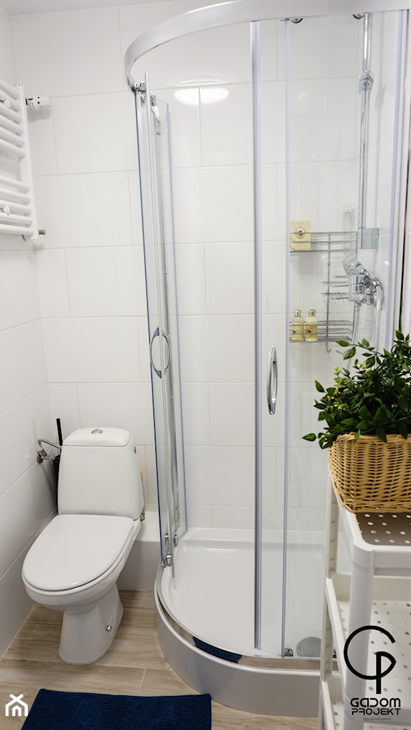 Wynajem i podział przestrzeni - Mała bez okna łazienka, styl tradycyjny - zdjęcie od Gadom Projekt - Homebook