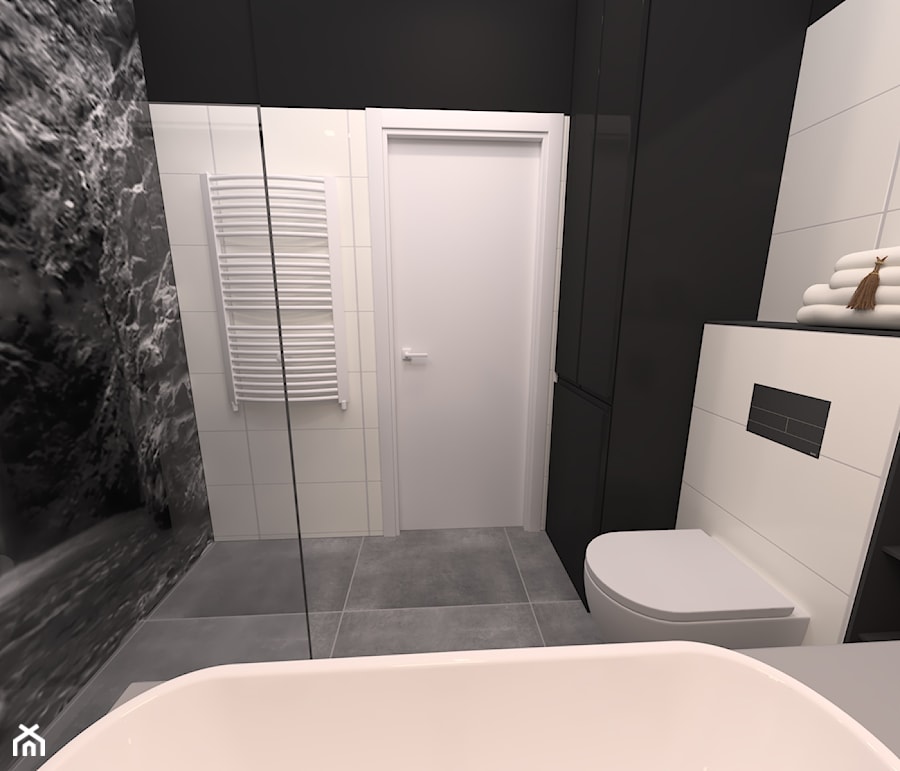 Projekt Gdynia - Mała bez okna łazienka, styl industrialny - zdjęcie od AB-INVEST