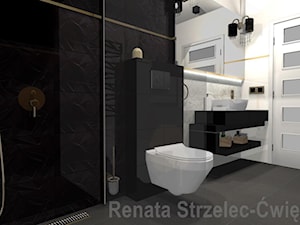 Łazienka biało czarna - zdjęcie od Renata Strzelec - Ćwiękała