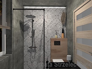 Łazienka szara z mozaiką - zdjęcie od Renata Strzelec - Ćwiękała