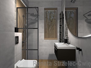 Łazienka ze ścianką - zdjęcie od Renata Strzelec - Ćwiękała