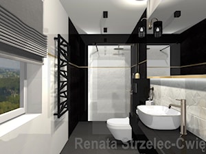 Łazienka biało czarna - zdjęcie od Renata Strzelec - Ćwiękała