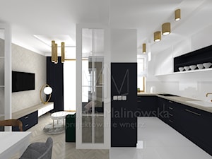 Mieszkanie Warszawa - Salon, styl nowoczesny - zdjęcie od Magdalena Malinowska Projektowanie Wnętrz