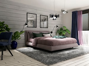 Granat róż i zieleń- trio idealne w sypialni - zdjęcie od KWKONCEPT