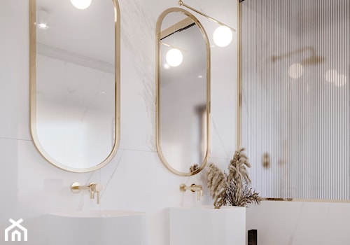 Elegancka łazienka z dodatkiem złota - zdjęcie od KWKONCEPT