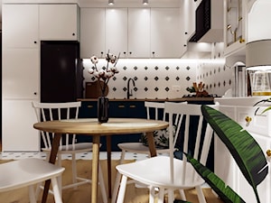 Przytulny salon z kuchnią - zdjęcie od KWKONCEPT
