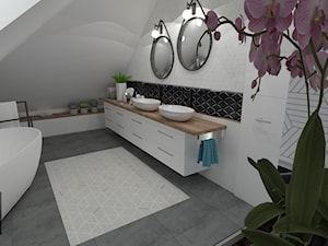 Łazienka ze skosem - Łazienka - zdjęcie od Studio Projektowe SKdesigner
