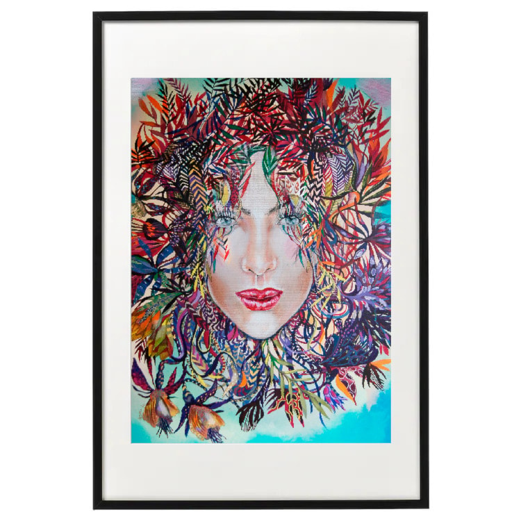 plakat maggiepiu Medusa-kolor2 w ramie basic z passe-partout - zdjęcie od Maggie Piu Gallery - Homebook