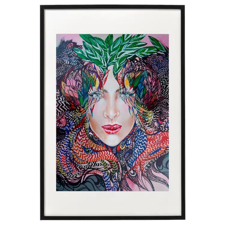 plakat maggiepiu Medusa-kolor1 w ramie basic z passe-partout - zdjęcie od Maggie Piu Gallery - Homebook