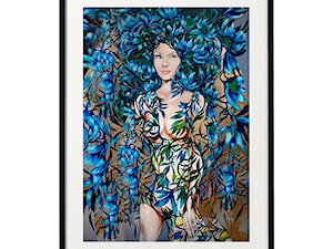 plakat maggiepiu Niebieska w ramie basic z passe-partout - zdjęcie od Maggie Piu Gallery