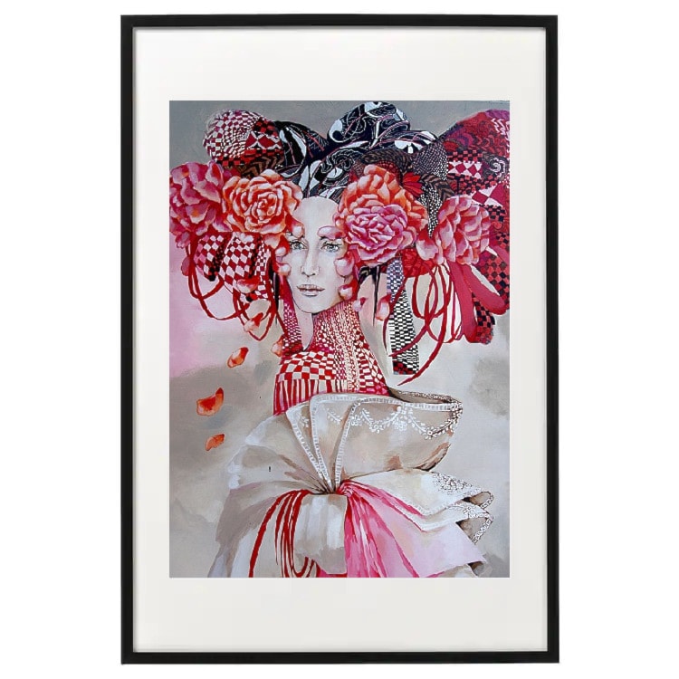 plakat maggiepiu Madame Butterfly w ramie basic z passe-partout - zdjęcie od Maggie Piu Gallery