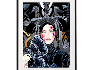 plakat maggiepiu Lady Sakura w ramie basic z passe-partout - zdjęcie od Maggie Piu Gallery