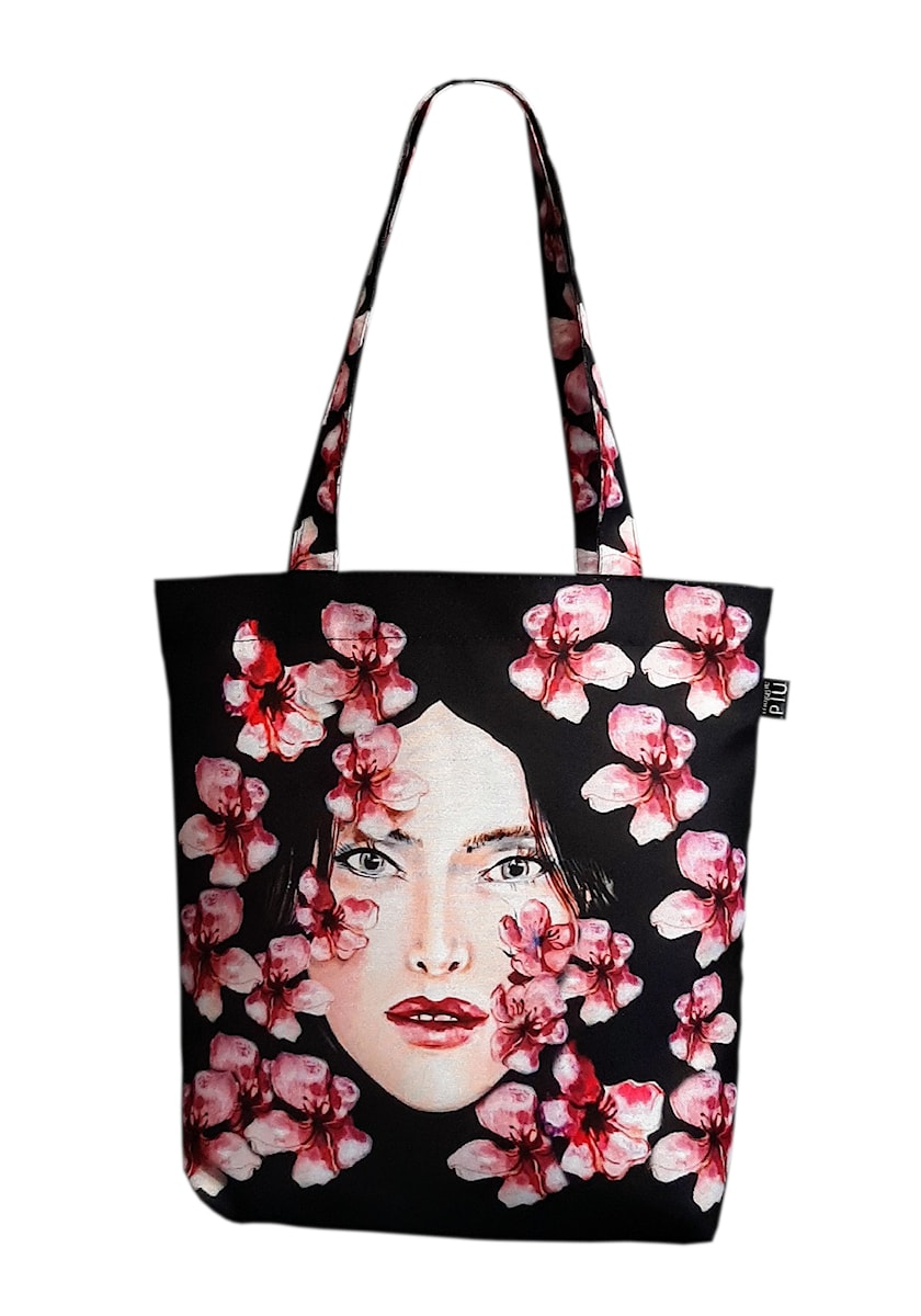 Piu shoper - Lady Sakura I - light - torba na zakupy - zdjęcie od Maggie Piu Gallery